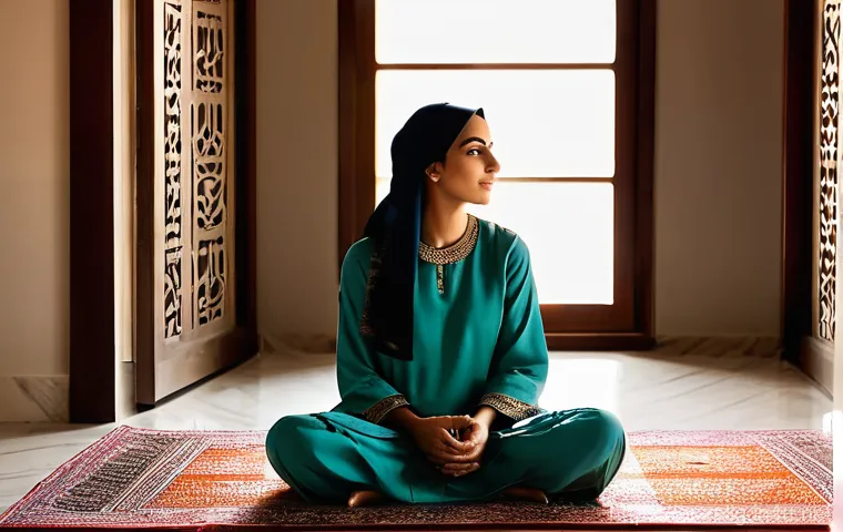 종교 상담과 영적 지도 - **Prompt 1: Serene Morning Reflection in an Arab Home**
    "A peaceful and serene image of an adult...